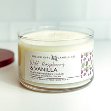 Load image into Gallery viewer, Wild Raspberry + Vanilla | Candles + Wax Melts - Miller Girl Candle Co