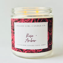 Load image into Gallery viewer, Rose + Amber Candles and Wax Melts
